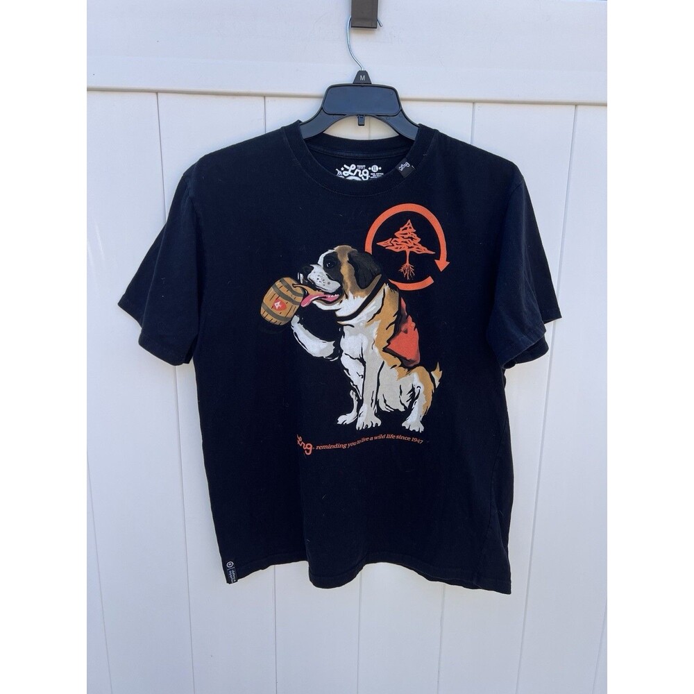 LRG Lifted Research Group Men's XL Dog Beer Funny T Shirt Short Sleeve